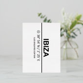 Carte Postale De Vacances En Aluminium Coordonner Ibiza (Debout devant)