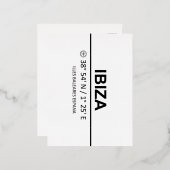 Carte Postale De Vacances En Aluminium Coordonner Ibiza (Recto/Verso)