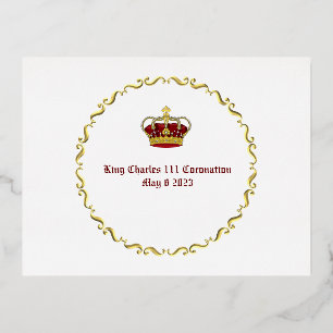 Carte Postale De Vacances En Aluminium Couronnement du roi Charles 111 le 6 mai 2023