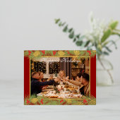 Carte Postale De Vacances En Aluminium Custom Modern Classic Chic Happest Real Gold (Debout devant)