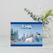 Carte Postale De Vacances En Aluminium Décembre (Debout devant)