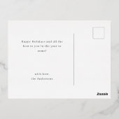 Carte Postale De Vacances En Aluminium Design simple et élégant photo merci (Verso)