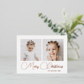 Carte Postale De Vacances En Aluminium Deux photos minimum Noël (Debout devant)