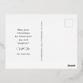 Carte Postale De Vacances En Aluminium Deux photos minimum Noël (Verso)