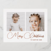 Carte Postale De Vacances En Aluminium Deux photos minimum Noël (Recto)