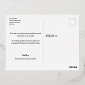 Carte Postale De Vacances En Aluminium Diplômé tendance Script superposer photo personnal (Verso)