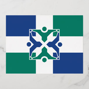 Carte Postale De Vacances En Aluminium Drapeau de Columbia, Missouri