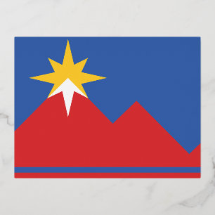 Carte Postale De Vacances En Aluminium Drapeau de Pocatello, Idaho