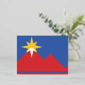 Carte Postale De Vacances En Aluminium Drapeau de Pocatello, Idaho (Debout devant)