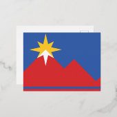 Carte Postale De Vacances En Aluminium Drapeau de Pocatello, Idaho (Recto/Verso)