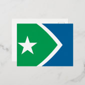 Carte Postale De Vacances En Aluminium Drapeau des rapides de cèdre, Iowa (Recto/Verso)