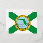Carte Postale De Vacances En Aluminium Drapeau d'Hollywood, Floride (Recto/Verso)