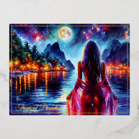 Dreamsea beach fille avec lune et lumières