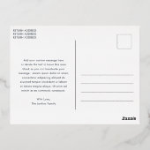 Carte Postale De Vacances En Aluminium Elégant bleu marine et vert Plaid Noël (Verso)