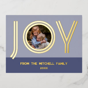 Carte Postale De Vacances En Aluminium Élégant Chic Violet Violet Minimaliste Or