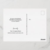 Carte Postale De Vacances En Aluminium Élégant client Gold Appréciation (Verso)