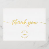 Carte Postale De Vacances En Aluminium Élégant client Gold Appréciation (Recto)