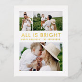 Carte Postale De Vacances En Aluminium élégant papier d'aluminium 3 photo moderne (Recto)