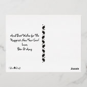 Carte Postale De Vacances En Aluminium Élégant Script Joyeux Noël Photo (Verso)