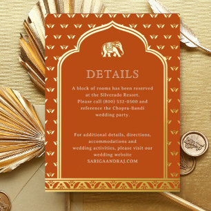 Carte Postale De Vacances En Aluminium Elephant & Lotus Mariage Détails Fiche d'informati