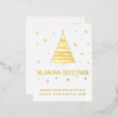 Carte Postale De Vacances En Aluminium Entreprise Joyeuses Fêtes (Recto/Verso)