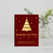 Carte Postale De Vacances En Aluminium Entreprise Joyeuses Fêtes (Debout devant)