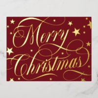 Étoile dorée étoilée rouge foncé Joyeux Noël Papie