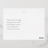 Carte Postale De Vacances En Aluminium Etoiles Blue Foil Joyeux Noël Photo (Verso)