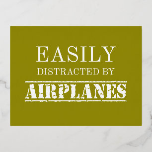Carte Postale De Vacances En Aluminium Facilement Distrait Par Les Avions Aviateur Pilote
