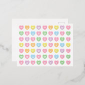 Carte Postale De Vacances En Aluminium Fille mignon conversation personnalisée Coeurs bon (Recto/Verso)