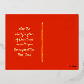 Carte Postale De Vacances En Aluminium Flammes de Noël (Verso)