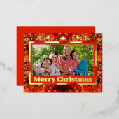 Carte Postale De Vacances En Aluminium Flammes de Noël (Recto/Verso)