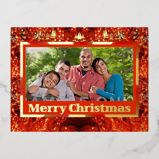 Carte Postale De Vacances En Aluminium Flammes de Noël (Recto)