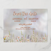 Carte Postale De Vacances En Aluminium Fleur sauvage Rustique Boho Garden Enregistrer La (Recto)