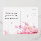 Carte Postale De Vacances En Aluminium Fleurs d'eau jour mère (Verso)