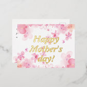 Carte Postale De Vacances En Aluminium Fleurs d'eau jour mère (Recto/Verso)