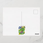 Carte Postale De Vacances En Aluminium Fleurs pour la meilleure maman ! (Verso)