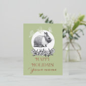 Carte Postale De Vacances En Aluminium Fluffy le lapin (Debout devant)