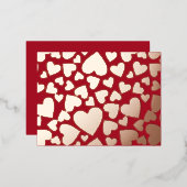 Carte Postale De Vacances En Aluminium Foil Hearts Valentine (Recto/Verso)