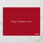 Carte Postale De Vacances En Aluminium Foil Hearts Valentine (Verso)