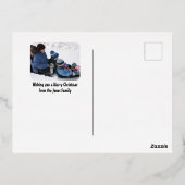 Carte Postale De Vacances En Aluminium Foil personnalisé Joyeux Noël Tartan Foil Holi (Verso)