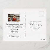 Carte Postale De Vacances En Aluminium Foil Stars Modern Script 2 Photo Sparkly Christmas (Verso)