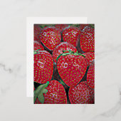 Carte Postale De Vacances En Aluminium Fraise (Recto/Verso)