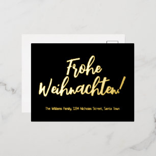 Carte Postale De Vacances En Aluminium Frohe Weihnachten Allemand Langue Joyeux Noël