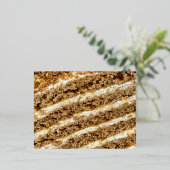 Carte Postale De Vacances En Aluminium Gâteau Medovik Abstrait (Debout devant)