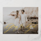 Carte Postale De Vacances En Aluminium Gloire à Dieu Script Photo religieuse (Recto)