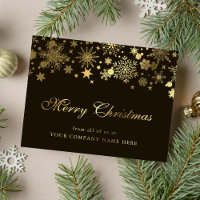 Gold Snowflakes Company voeux de Noël