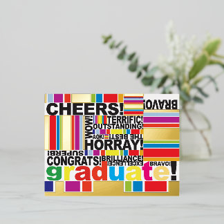 Carte Postale De Vacances En Aluminium Graduate Graduation Celebrate Gift Card