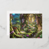 Carte Postale De Vacances En Aluminium Graphique de la forêt de Fairyland (Recto/Verso)