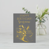 Carte Postale De Vacances En Aluminium Graphique jaune de nénuphars (Debout devant)